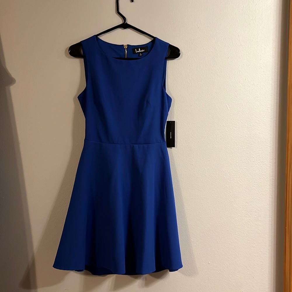 Blue Dress with back cutout